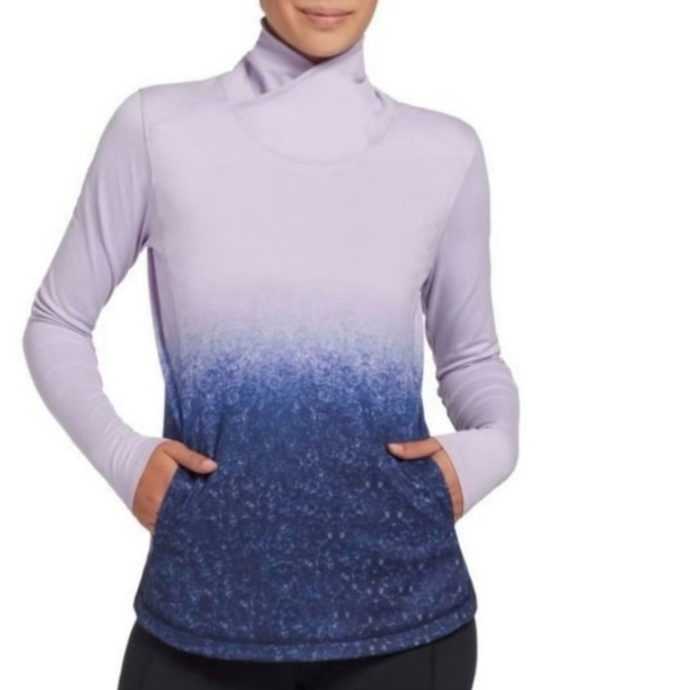 CALIA OMBRE OASIS MOCK NECK PULLOVER